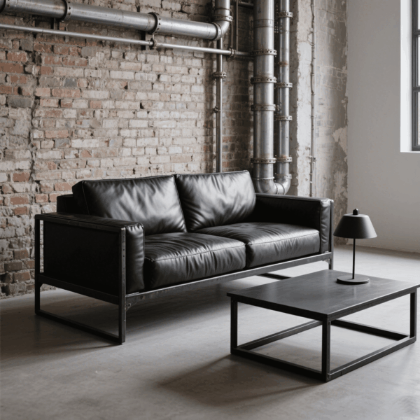 Modern Industrial - Style Metal Sofa Set