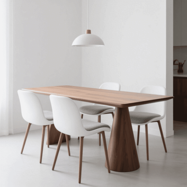 Nordic - Style Wooden Dining Table Set